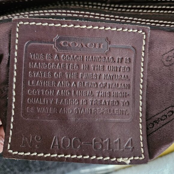 🔆25% OFF! Coach Bleeker Linen and Leather Bag - Picture 13 of 13